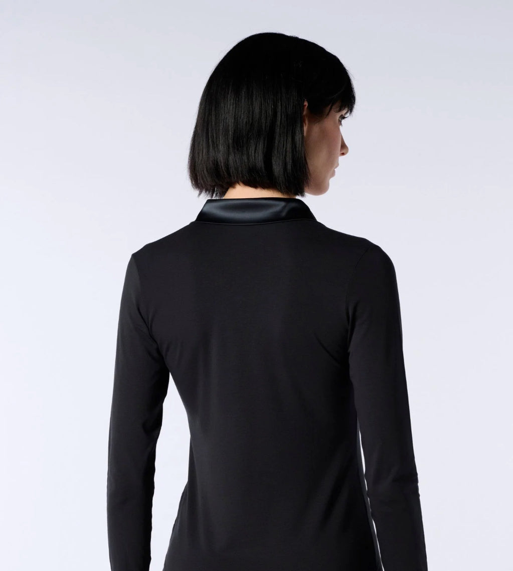 Polo Manica Lunga in Cotone e Modal Perfect Line Cotton