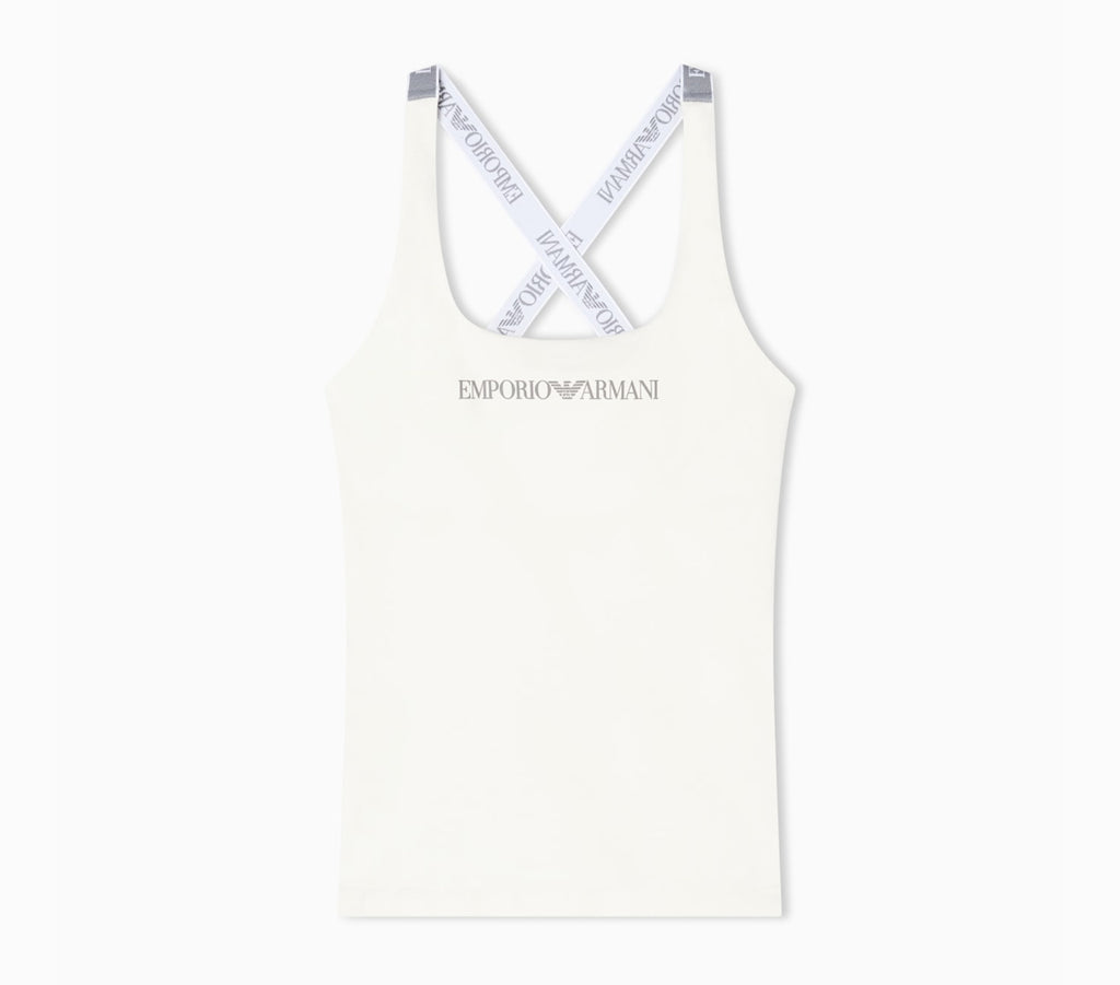 CANOTTA EMPORIO ARMANI IN JERSEY ORGANICO ICONIC LOGOBAND