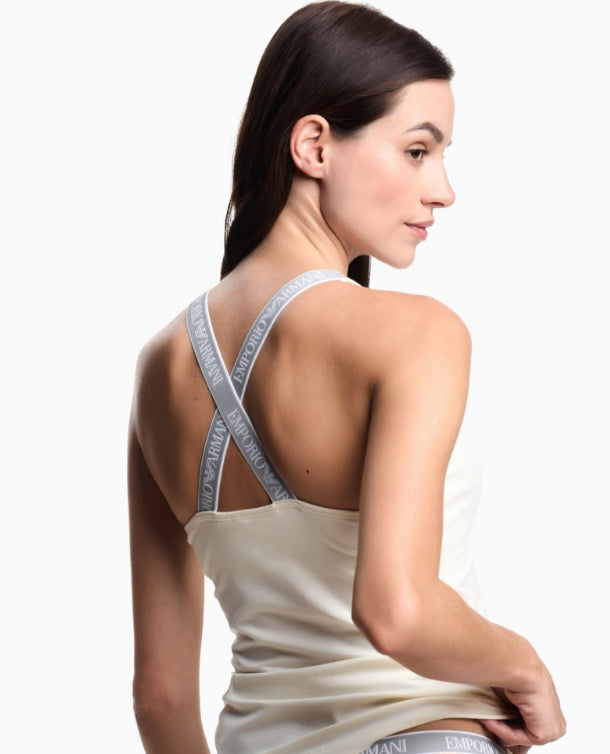 CANOTTA EMPORIO ARMANI IN JERSEY ORGANICO ICONIC LOGOBAND