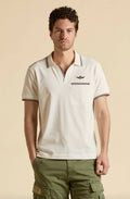 Polo Aeronautica Militare con colletto aperto e tasca