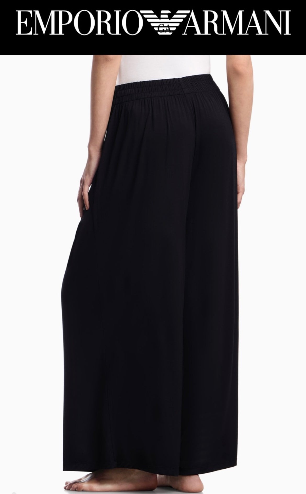 PANTALONI EMPORIO ARMANI LOOSE FIT IN JERSEY ESSENTIAL LOGO