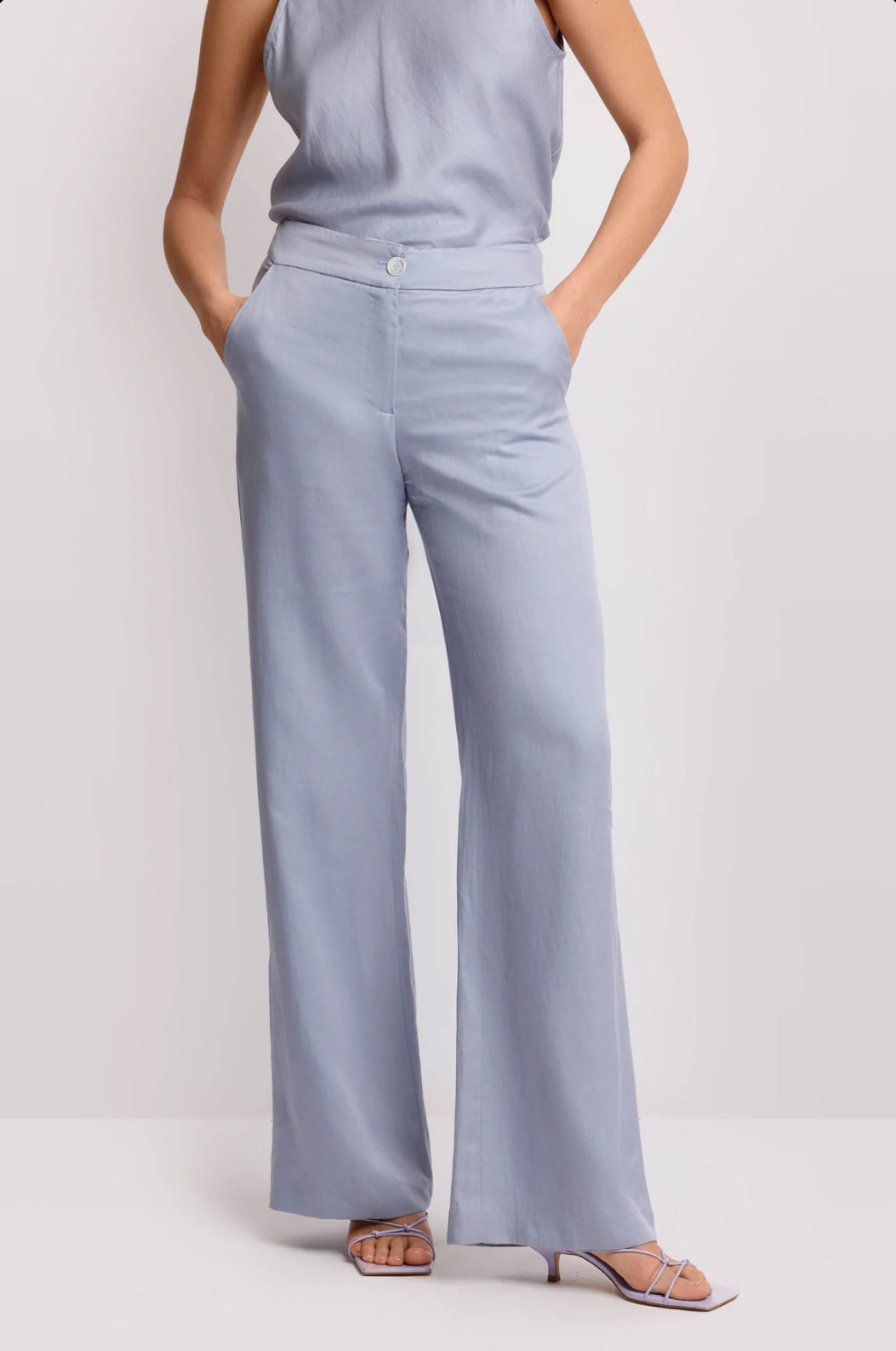 PANTALONI WIDE-LEG A VITA ALTA - DUENDE
