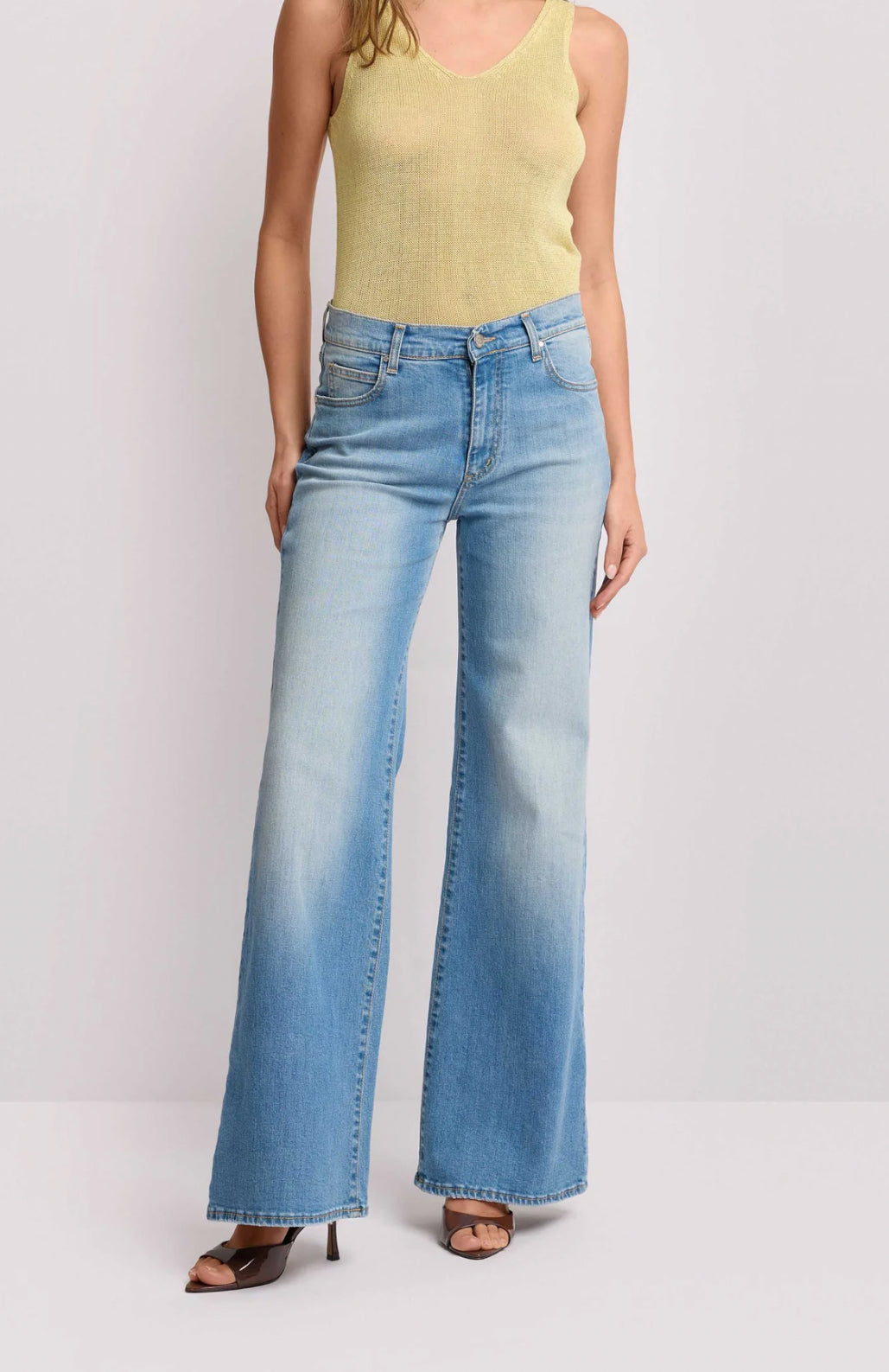PANTALONI IN DENIM DESIGN WIDE LEG - GERBERT