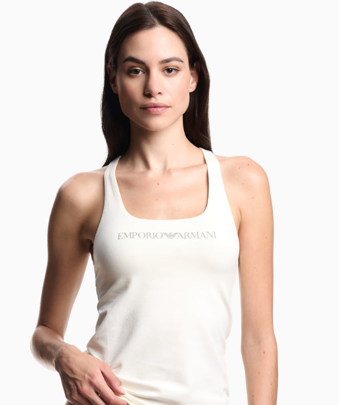 CANOTTA EMPORIO ARMANI IN JERSEY ORGANICO ICONIC LOGOBAND