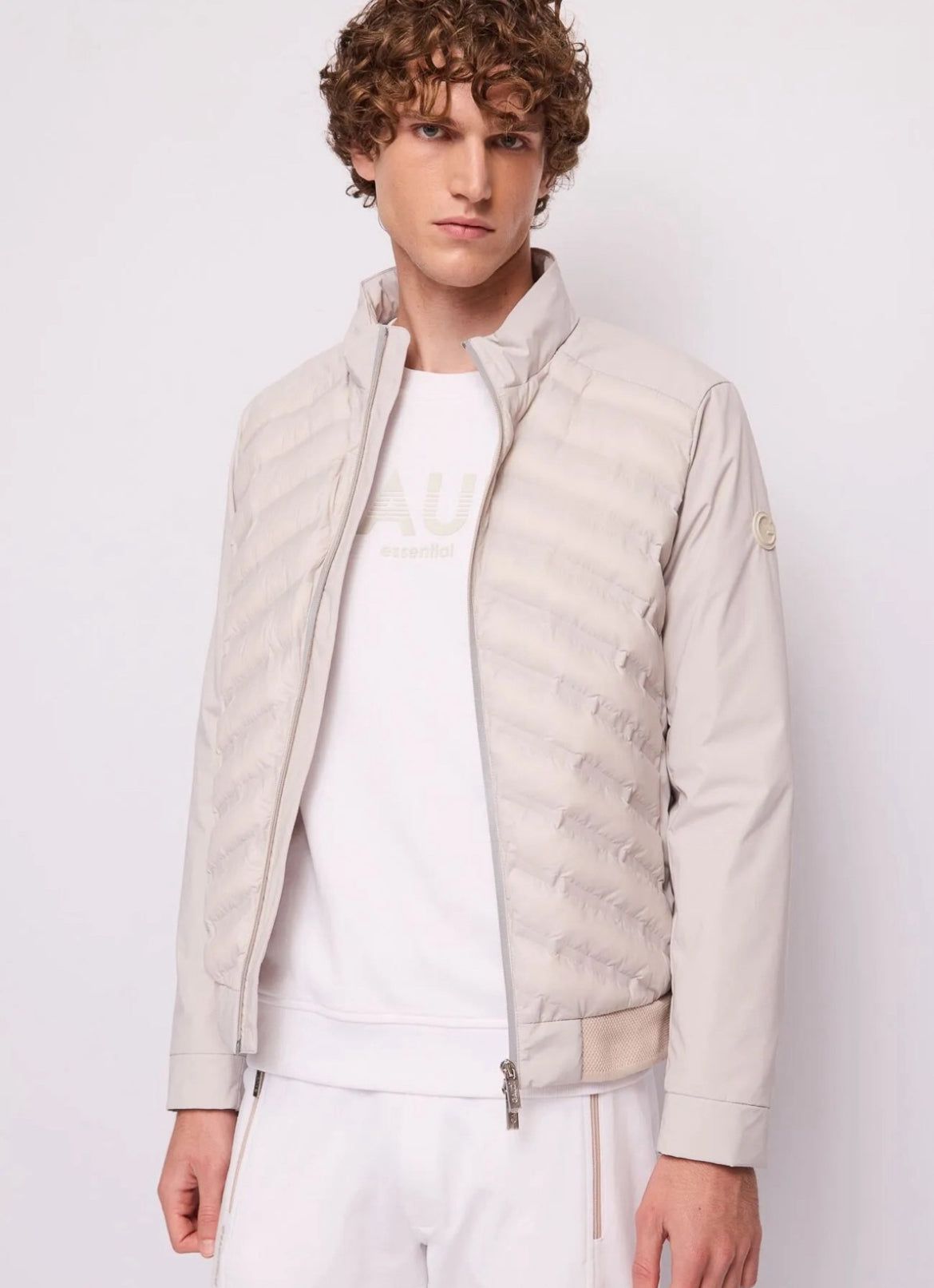 Piumino in nylon trapuntato