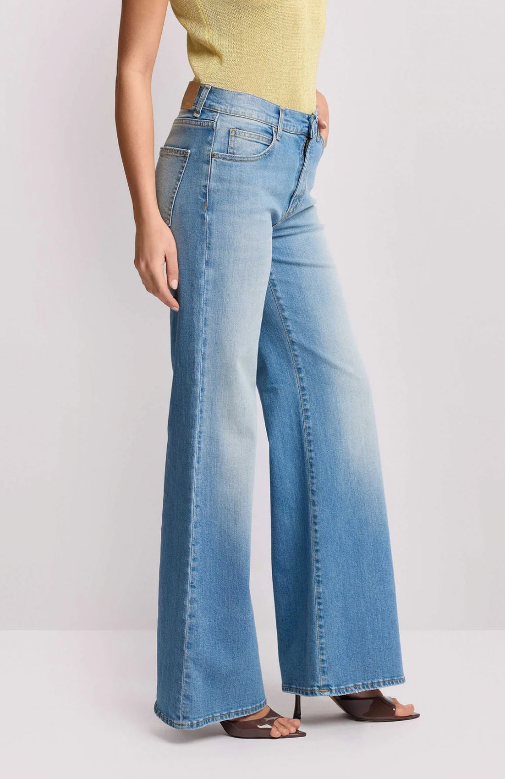 PANTALONI IN DENIM DESIGN WIDE LEG - GERBERT