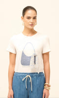 T-shirt con dettaglio borsa