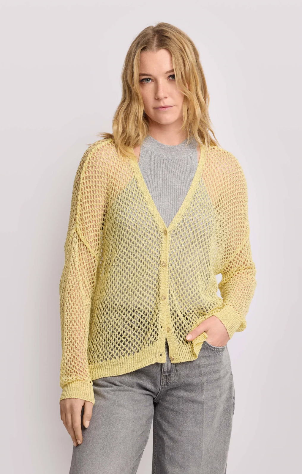 MAGLIA CARDIGAN A RETE FURSEO