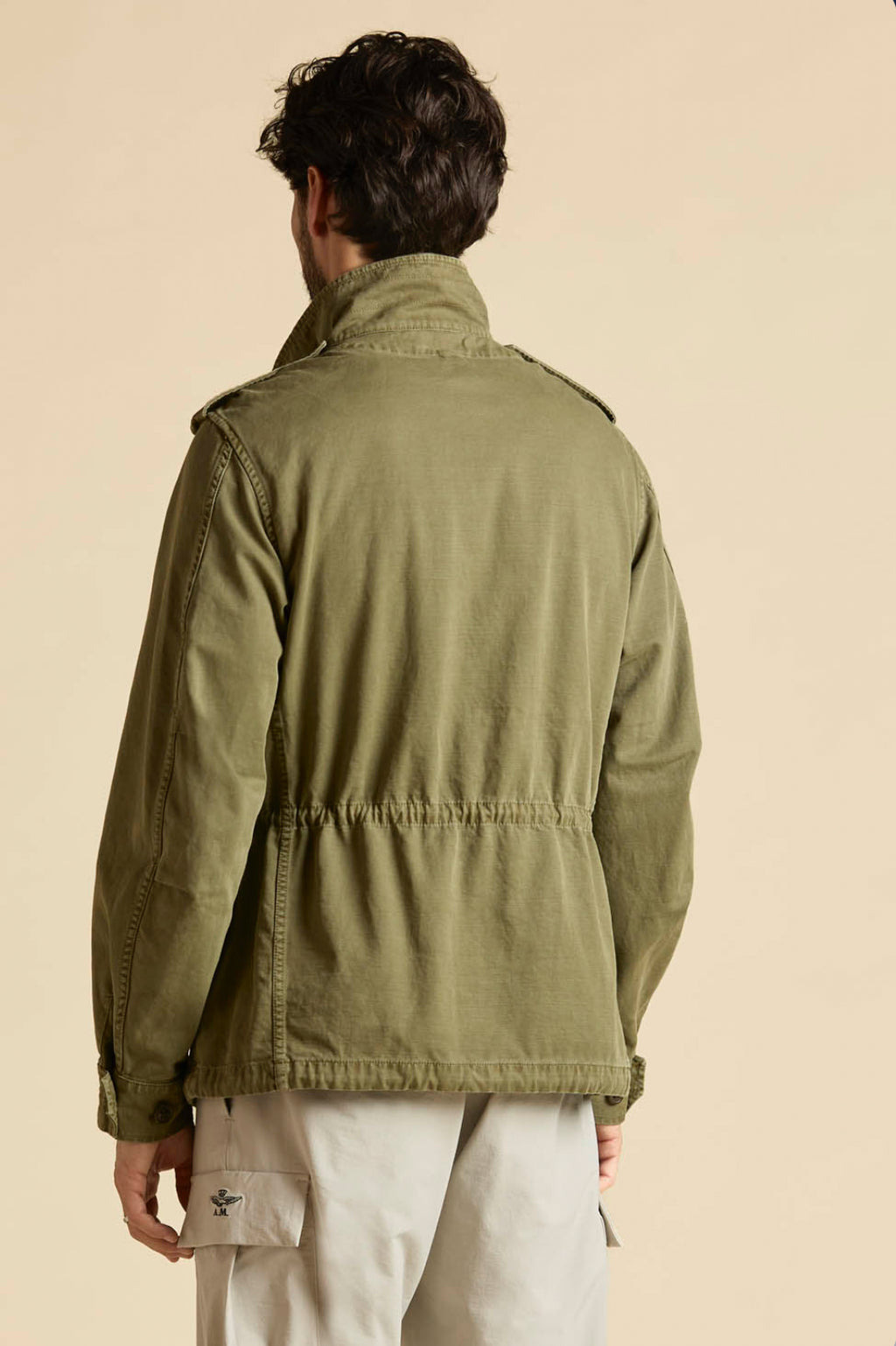 Field jacket Aeronautica Militare in cotone tinto capo