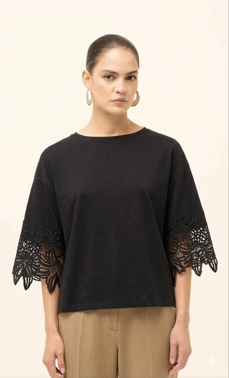 Maglia con dettaglio pizzo