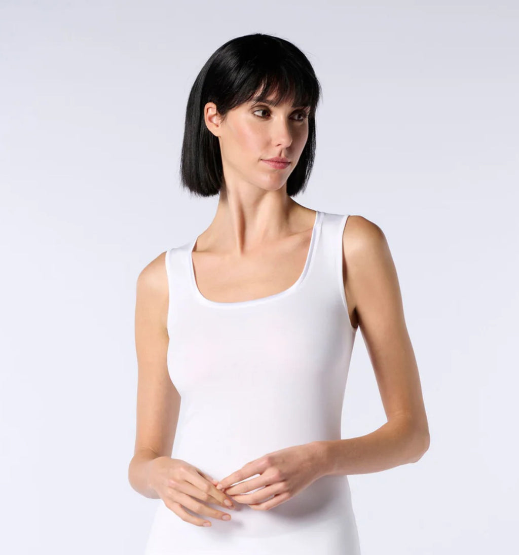 Top Spalla Larga in Cotone e Modal Perfect Line Cotton