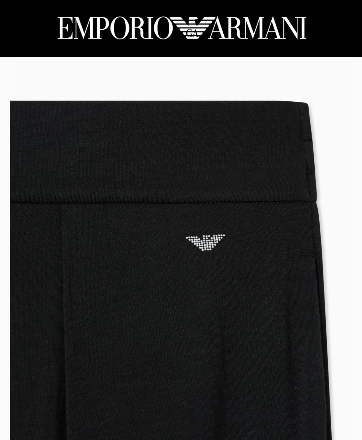PANTALONI EMPORIO ARMANI LOOSE FIT IN JERSEY ESSENTIAL LOGO