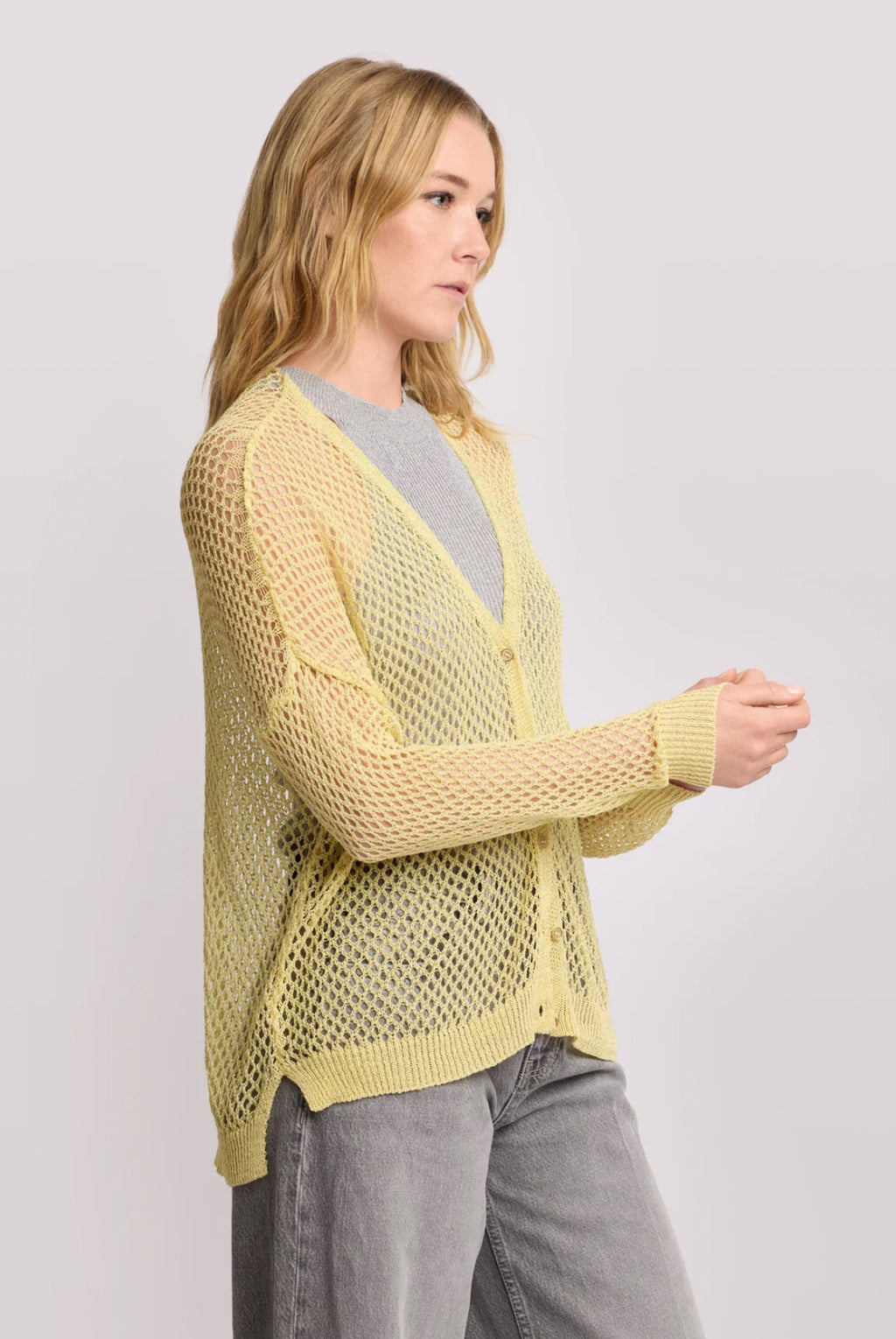 MAGLIA CARDIGAN A RETE FURSEO