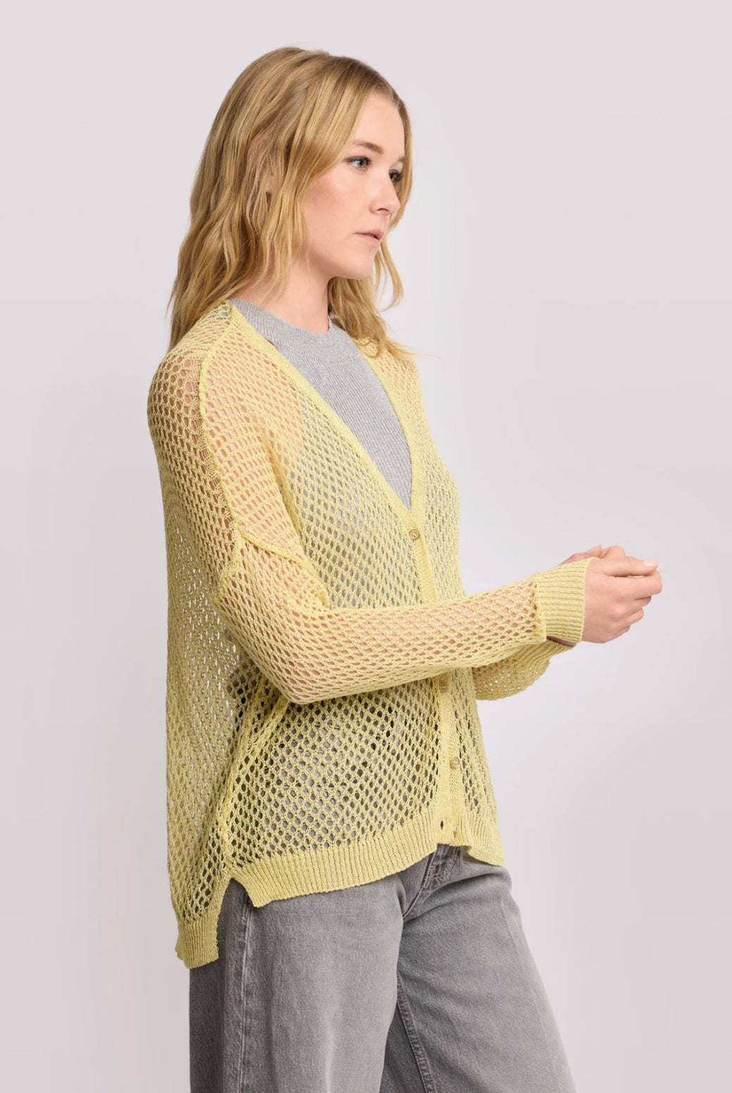 MAGLIA CARDIGAN A RETE FURSEO