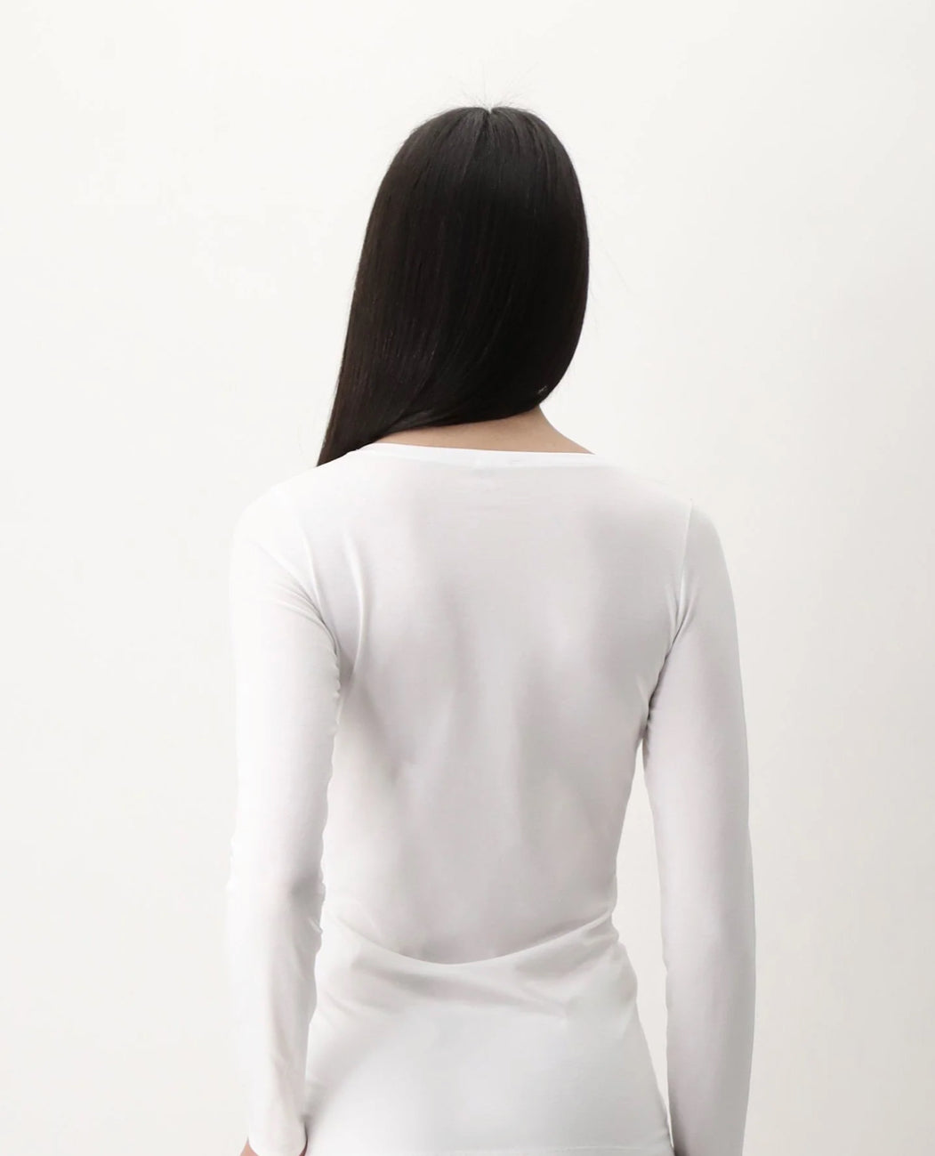Maglia Manica Lunga in Cotone e Modal Perfect Line Cotton