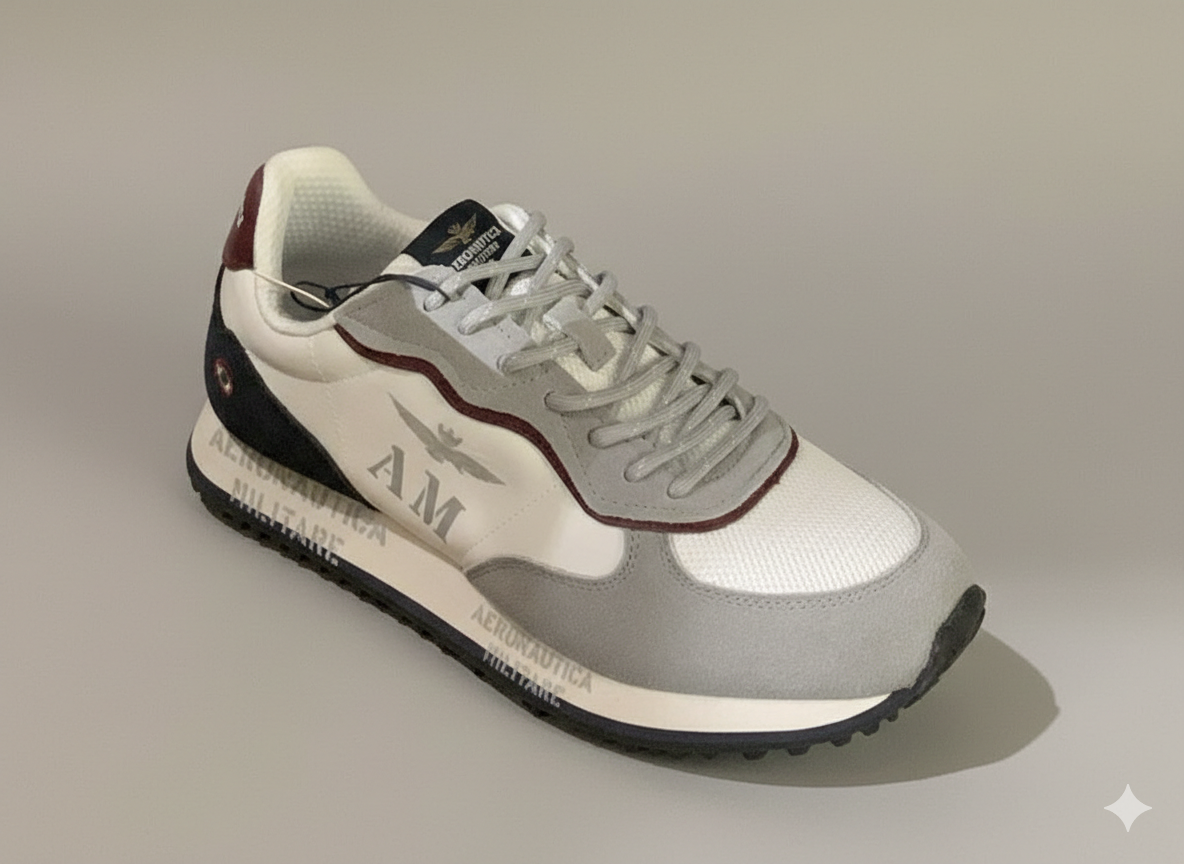Sneakers retrò con suola stampata 2 varianti di colore