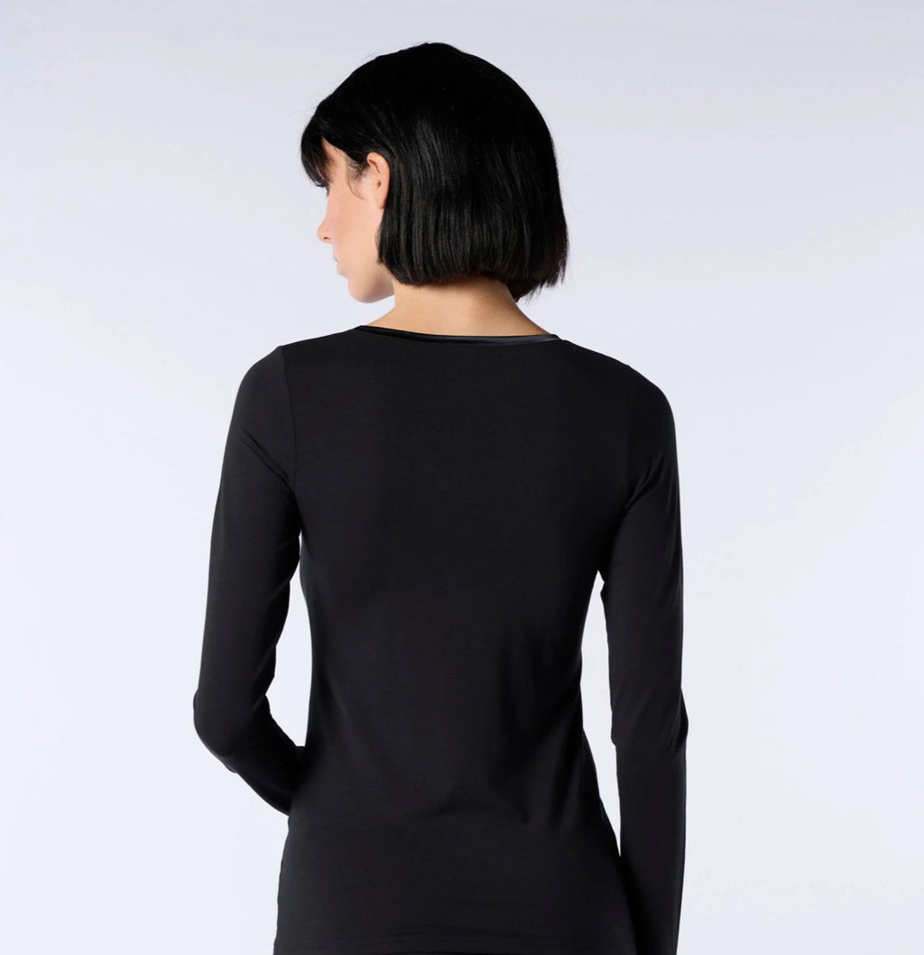Maglia Manica Lunga in Cotone e Modal Perfect Line Cotton