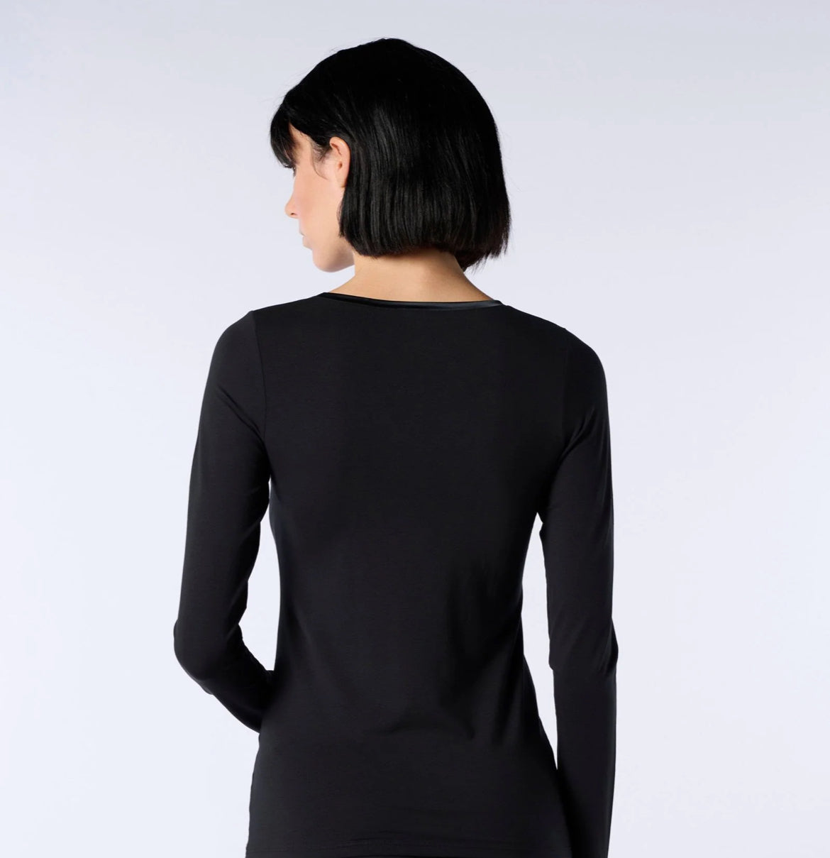 Maglia Manica Lunga in Cotone e Modal Perfect Line Cotton