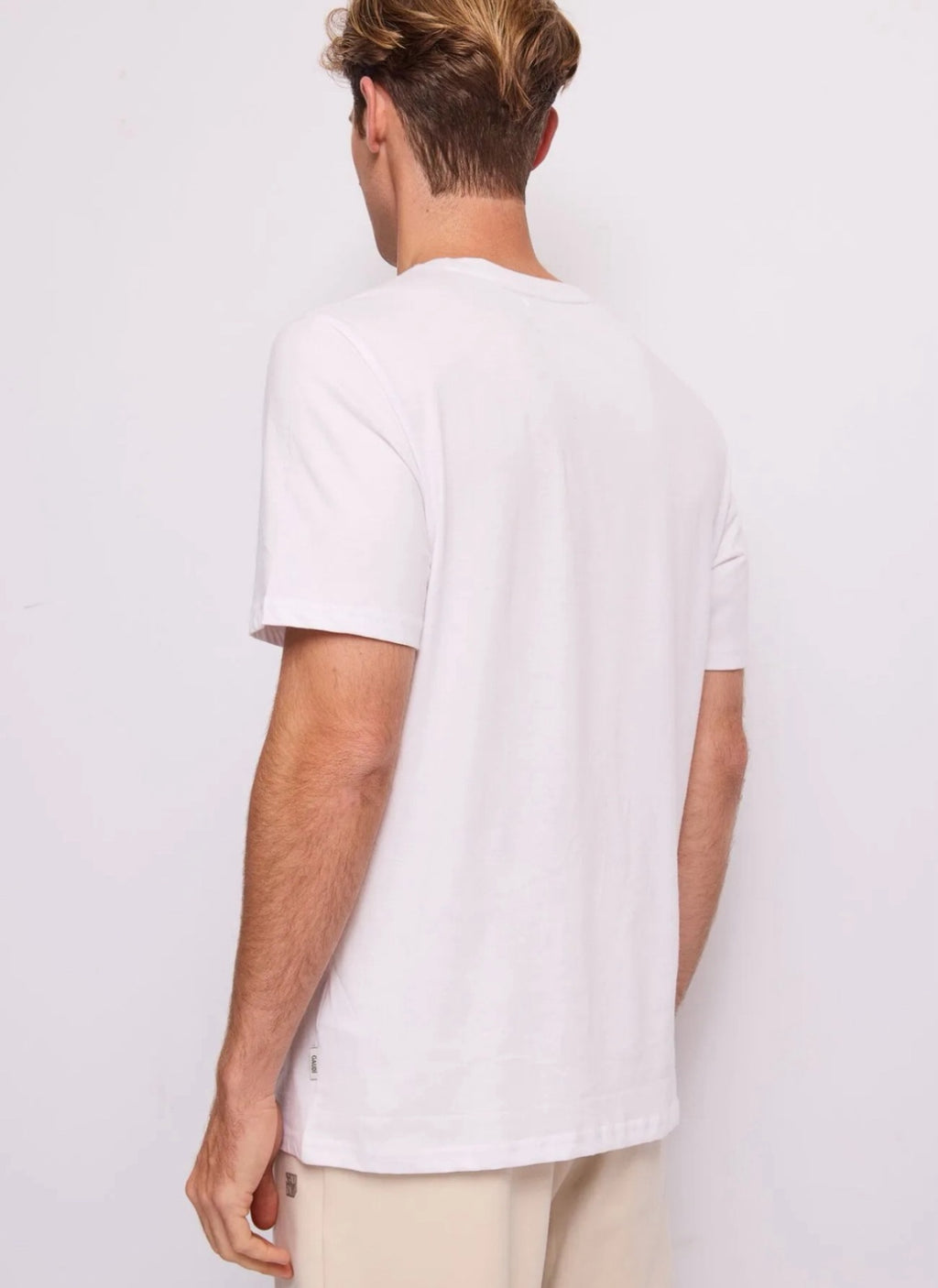 T-shirt bianca in cotone con stampa