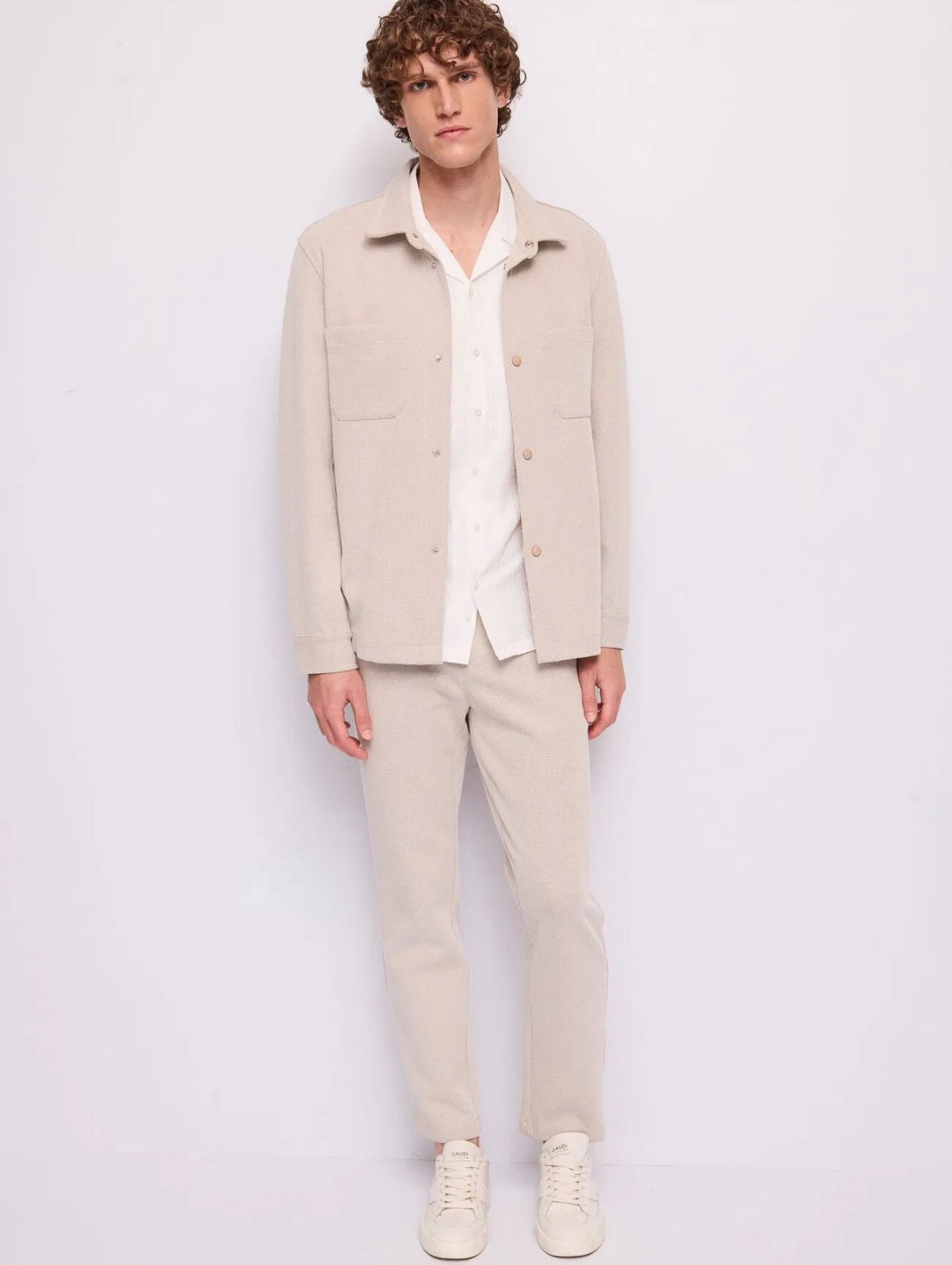 Pantaloni in cotone jacquard