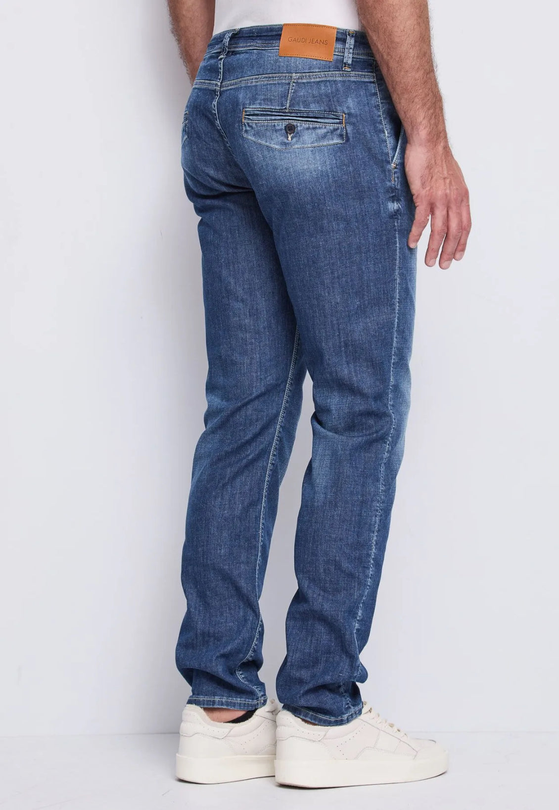 Jeans chino in denim di cotone