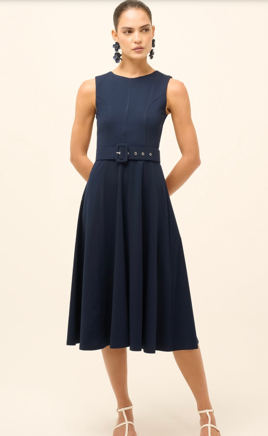 Abito blu in viscosa