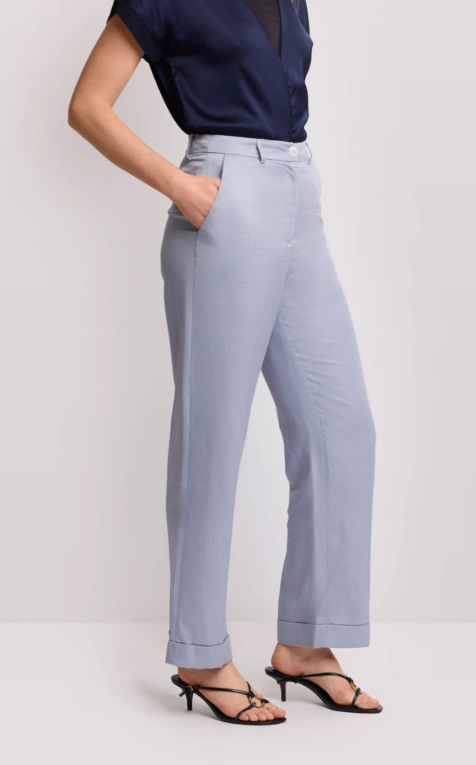 PANTALONI TAGLIO DRITTO CON RISVOLTO - HATTILAS