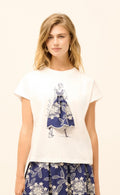 T-shirt in cotone con dettaglio donna