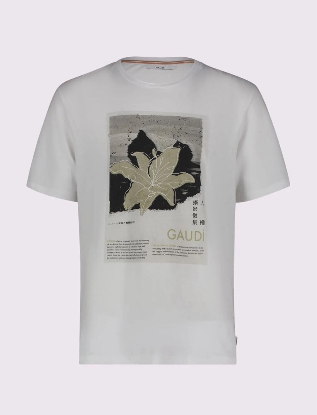 T-shirt bianca in cotone con stampa