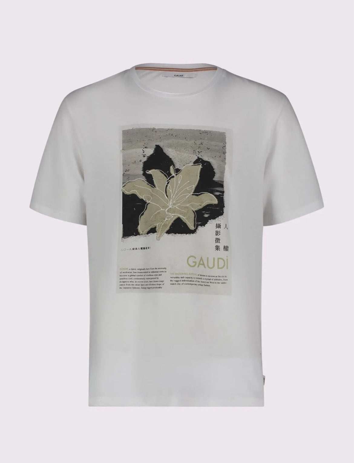 T-shirt bianca in cotone con stampa