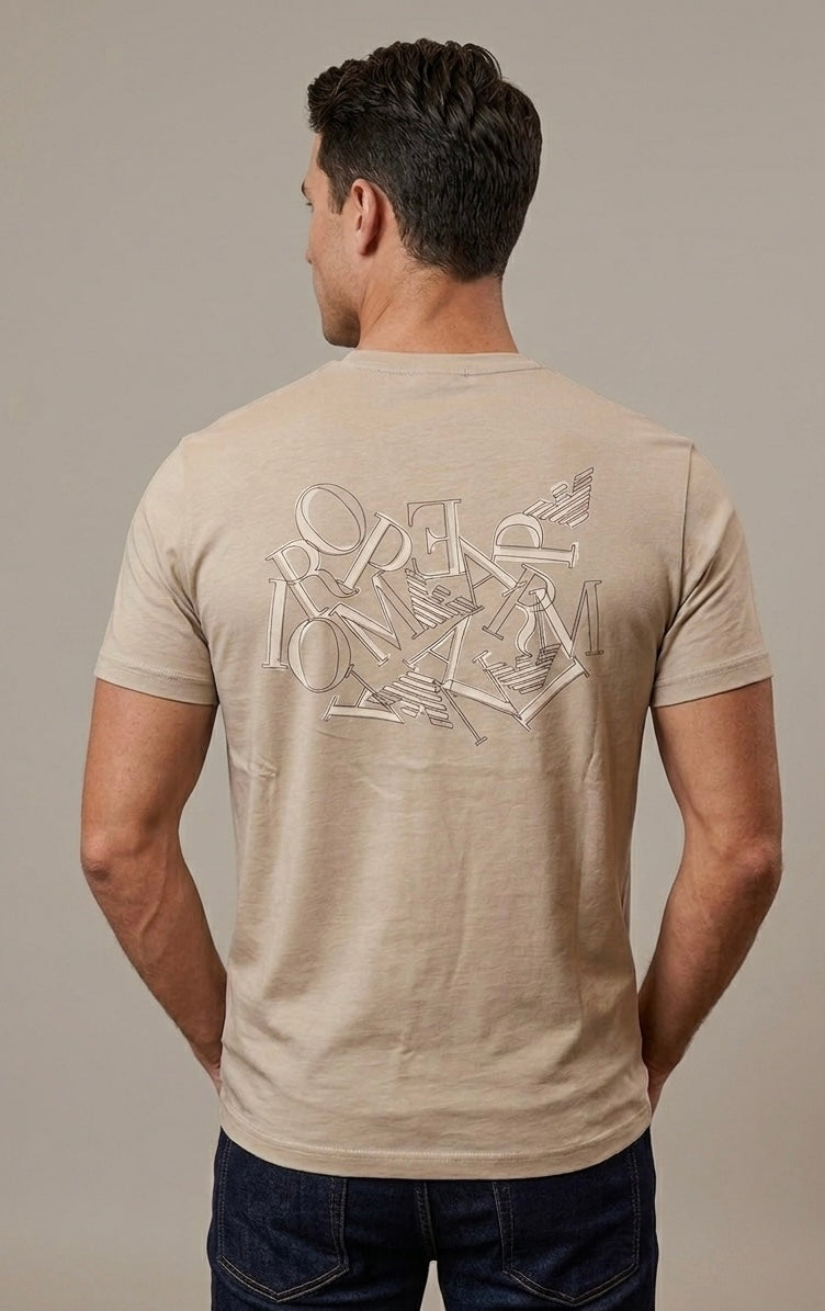 T-shirt Emporio Armani con stampa dietro