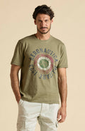 T-shirt Aeronautica Militare in cotone con coccarda tricolore