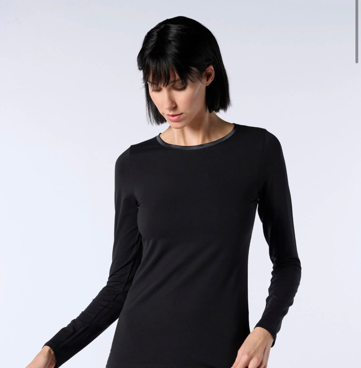 Maglia Manica Lunga in Cotone e Modal Perfect Line Cotton