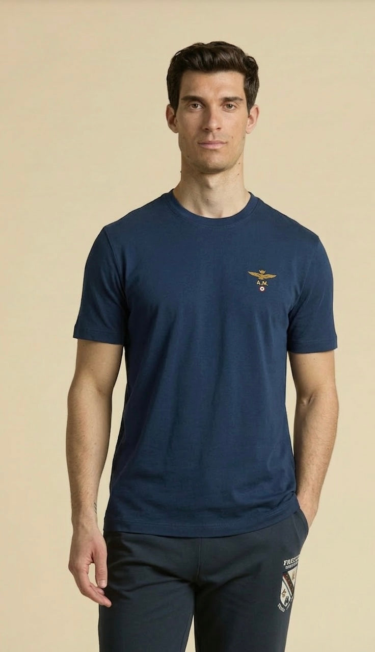 T-shirt Aeronautica Militare girocollo basica a manica corta