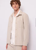 Giacca overshirt in cotone jacquard