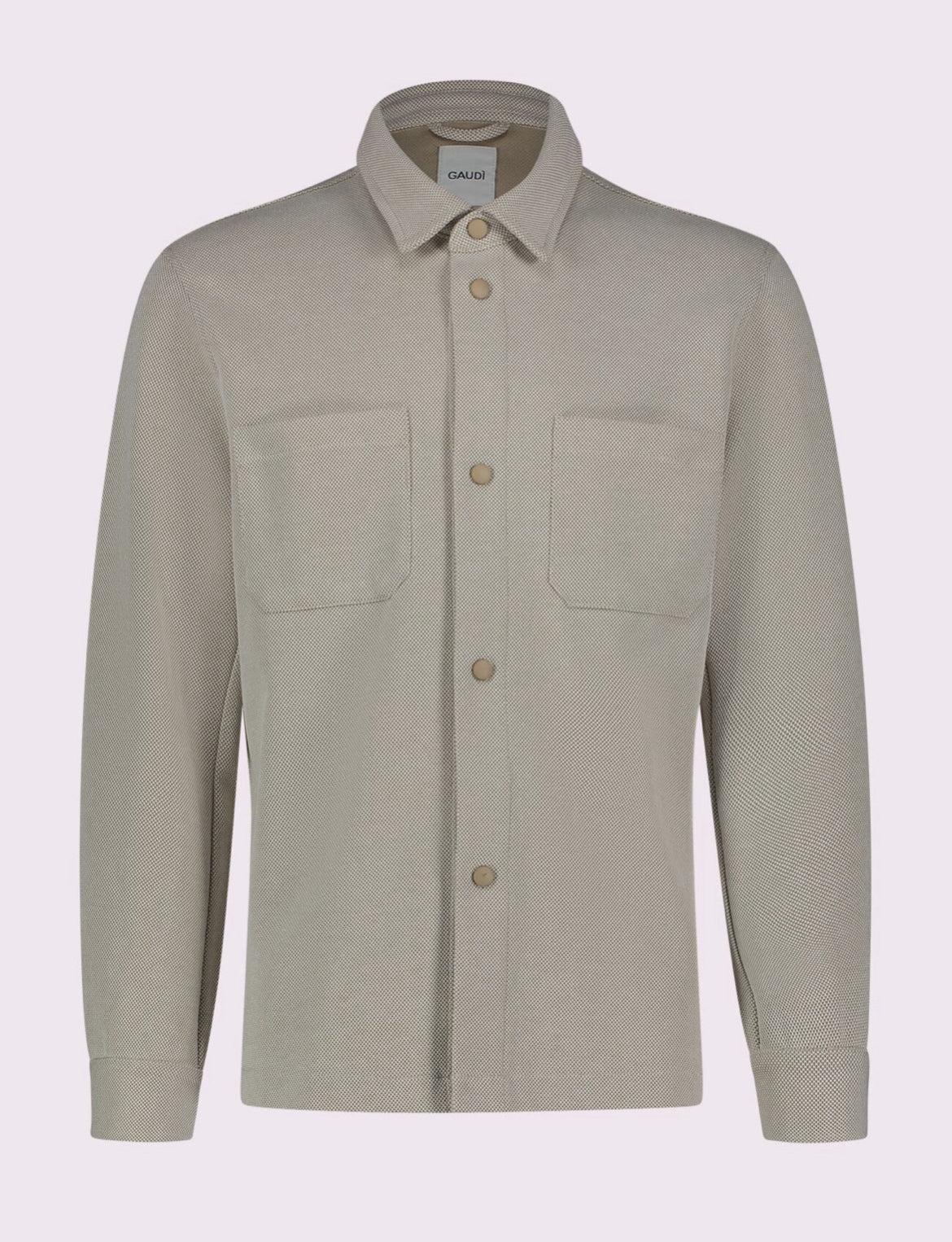 Giacca overshirt in cotone jacquard