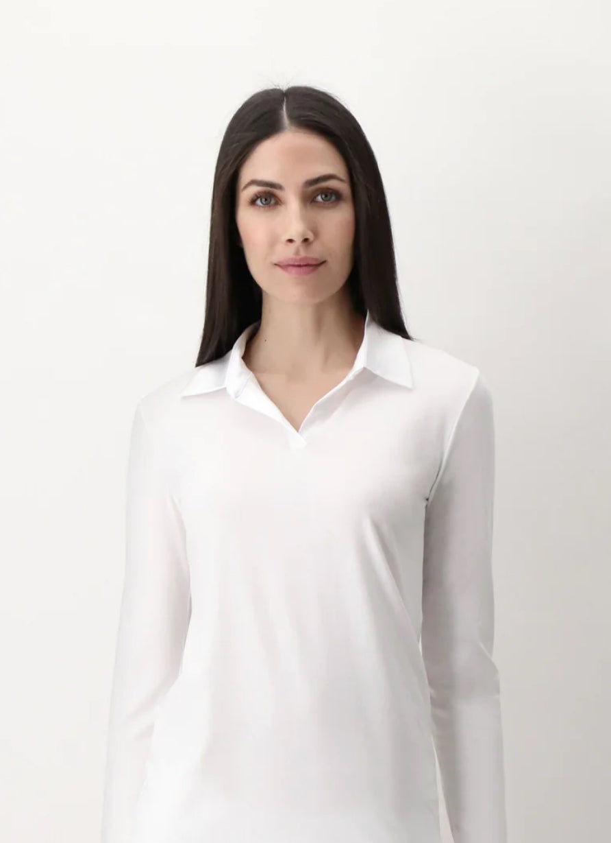 Polo Manica Lunga in Cotone e Modal Perfect Line Cotton