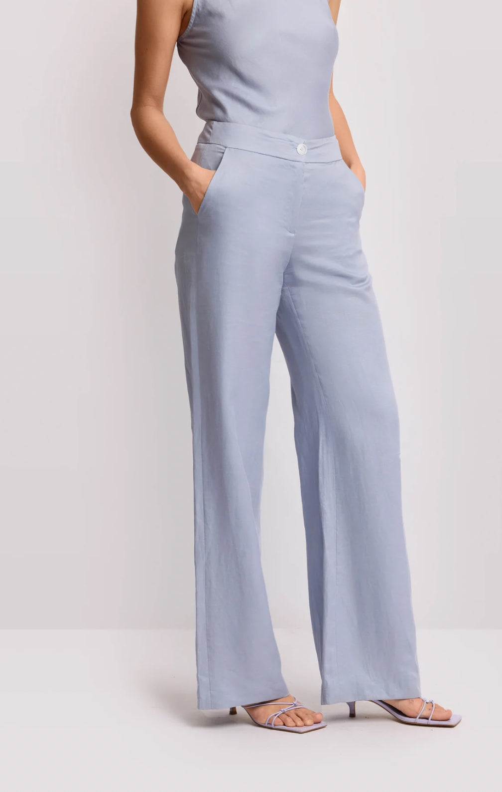 PANTALONI WIDE-LEG A VITA ALTA - DUENDE