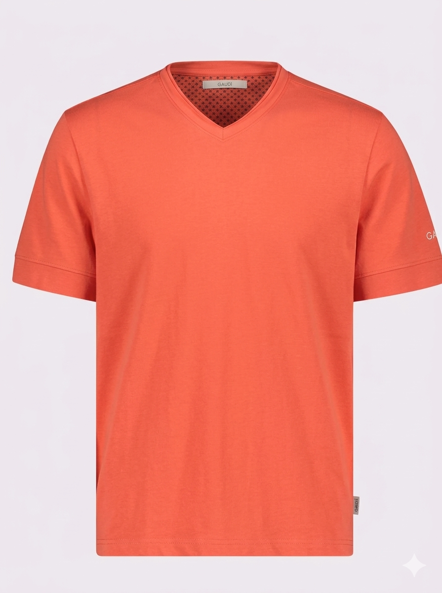 T-shirt con scollo a V in cotone