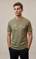 T-shirt Emporio Armani con stampa verde militare