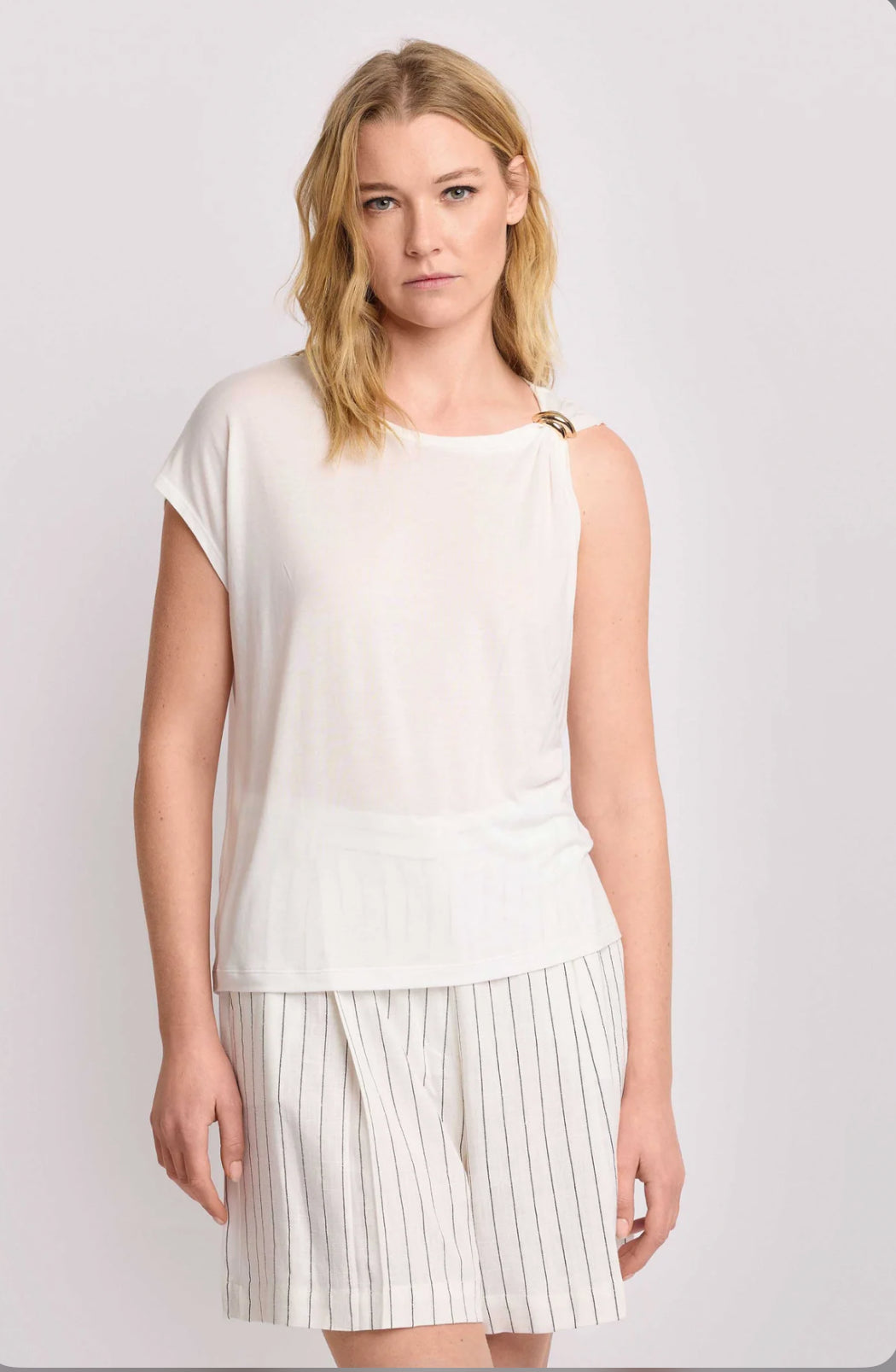 T-SHIRT CON DETTAGLIO GIOIELLO - CELIDONIA